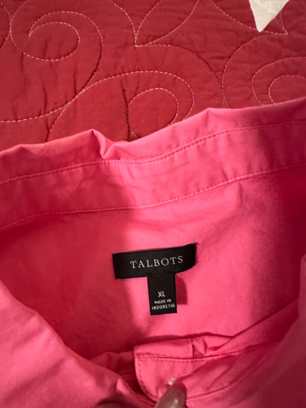 Talbots Pink Button Up Tunic - Picture 3 of 6